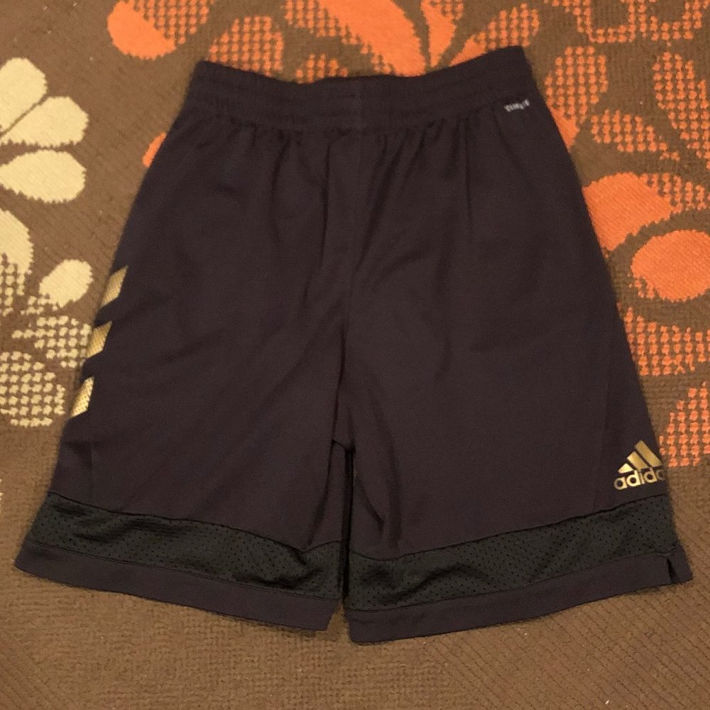 Adidas Black & Gold Soccer Shorts - Picture 2 of 4